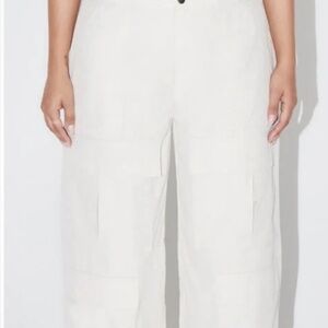 Khy Women Utility Cargo Pants Sz XS Khaki Tan Cotton Blend Oversized  streetwear